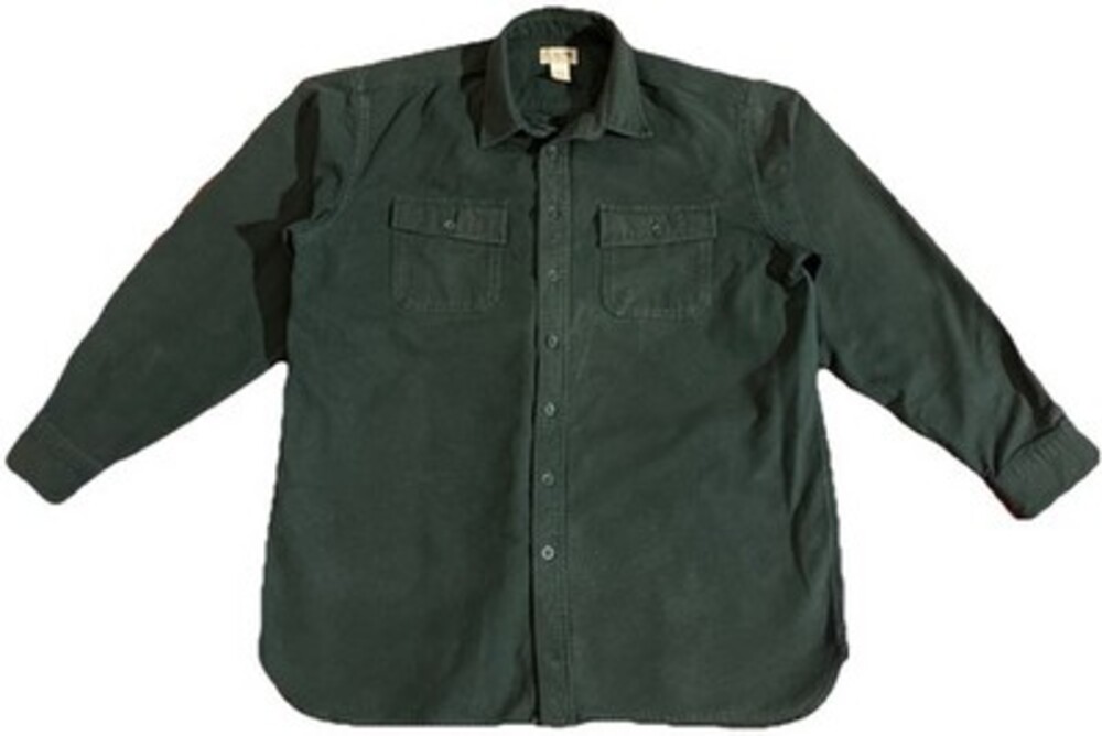 L.L.Bean Button Up Shirt Mens XL Tall Green Cotton Long Sleeve Outdoor Workwear